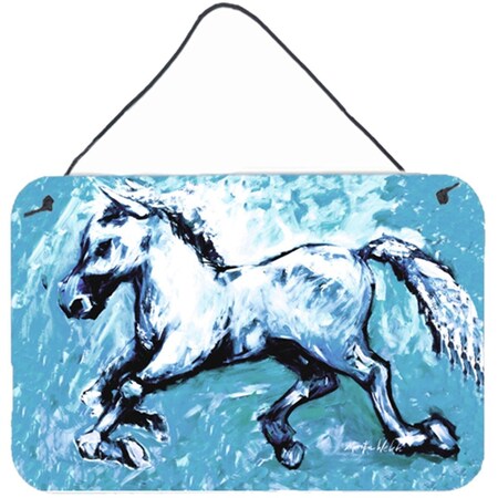 Carolines Treasures Shadow The Horse In Blue Aluminium Metal Wall Or Door Hanging Prints MW1171DS812